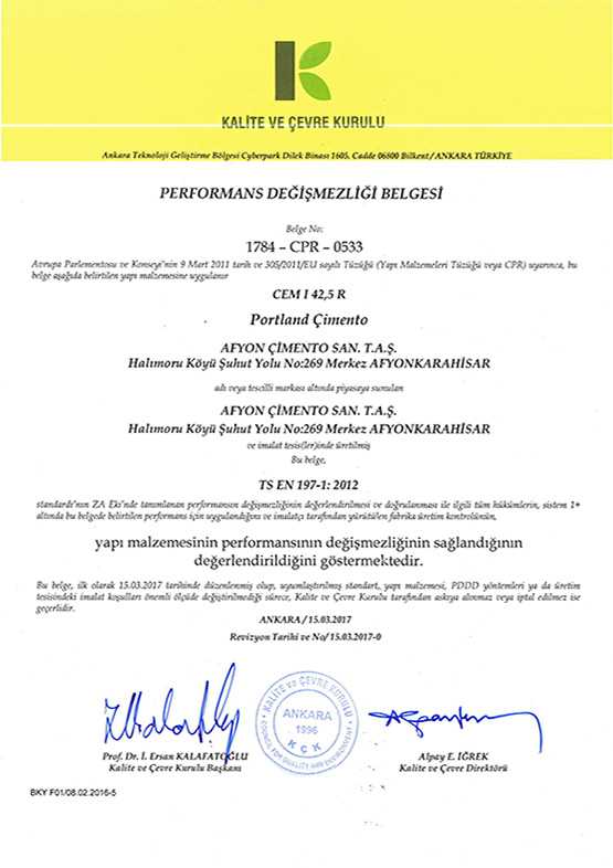 1784-CPR-0533-CEM I 42,5R